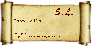Sass Leila névjegykártya