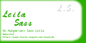 leila sass business card